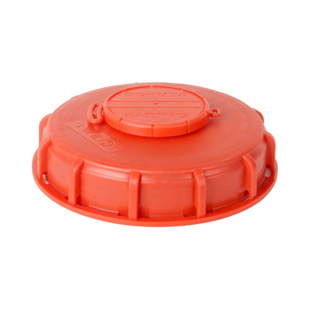Roter Kunststoff-IBC-Tankdeckel, Deckel, Spundadapter,  Wassertank-Entlüftungskappe, Tonnen-Eimer-Adapter für chemische Anwendungen